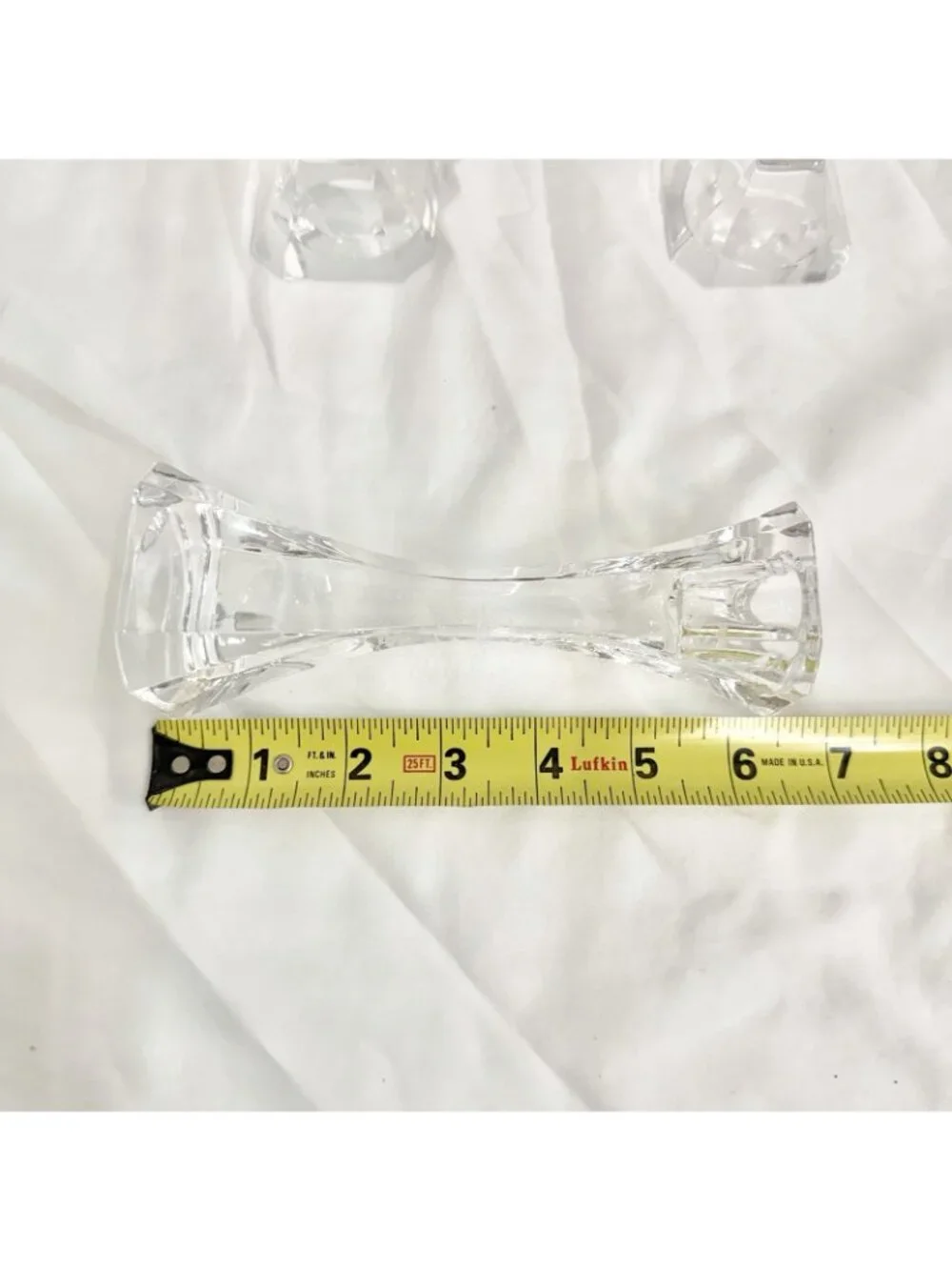 Villeroy & Boch Crystal Candlestick Holders Set of 3 Clear Glass Candleholders